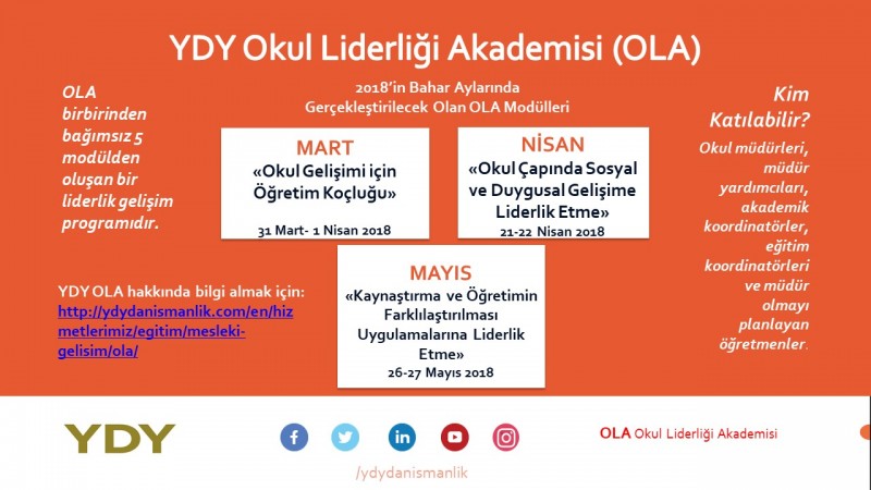 YDY OKUL LİDERLİĞİ AKADEMİSİ (OLA)